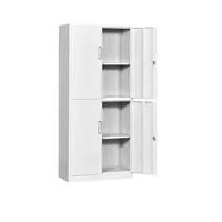 Armoire de classement en acier personnalisée à 4 portes avec étagères réglables, armoire de classement en acier pour école, hôpital, armoire de rangement de dossiers en métal
