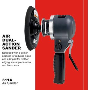 Lijadora Neumática Angular de Doble Acción Ingersoll Rand 311A, 6 Pulgadas, Almohadilla Adhesiva, 12000 RPM, Escape Lateral - Product Image 2