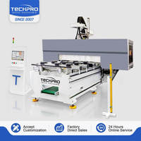 Routeur CNC à broche horizontale et table PTP 4*8ft 5*10ft avec changeur d'outils automatique pour portes d'armoires de cuisine