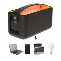 Station d'alimentation portable pour le camping, générateur solaire à onde sinusoïdale pure 500W, batterie lithium-ion, lampe torche, charge sans fil, compatible voiture