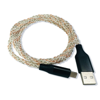 Pengisi daya ponsel lampu LED, kabel Data USB 7 warna Rgb pengisian daya sangat cepat cocok untuk ponsel