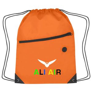 Bestseller YHD Sport Polyester Kordelzug-Rucksack mit Logo Umweltfreundlich & Langlebig 90G Leichtgewicht als Geschenk - Product Image 2