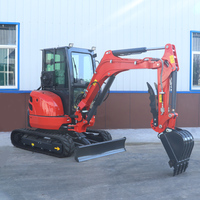 Pengiriman Gratis Mesin Excavator Mini Rumahan Baru Crawler Digger 1 Ton 2 Ton EURO 5 Epa Engine Excavator Crawler 3.5 Ton