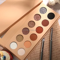 Palette de fards à paupières minéraux mats et scintillants 12 couleurs, longue tenue 24H, sans cruauté animale, marque privée ODM pour maquilleurs professionnels, 1,2g, 12 compartiments