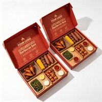 Boîte à emporter personnalisée de haute qualité pour sushis, snacks, barbecue et pâtisseries, idéale pour la vente en gros et la livraison en avion