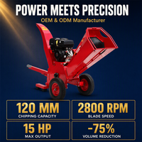 Pencacah Cabang Kayu Mini Square Mouth Wood Chipper Penghancur Pemroses Pohon Kebun Hemat Energi Grosir Langsung Pabrik