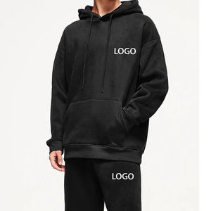 Conjunto Deportivo Personalizado con Serigrafía, Pantalones Deportivos Apilados para Hombre, Estilo Acampanado, 100% Algodón, Diseño Sólido, Esenciales de Invierno - Product Image 5