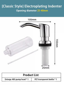 Distributeur de <span class=keywords><strong>savon</strong></span> <span class=keywords><strong>liquide</strong></span> en acier inoxydable pour la cuisine Distributeur de <span class=keywords><strong>savon</strong></span> en mousse métallique compatible <span class=keywords><strong>lave</strong></span>-<span class=keywords><strong>vaisselle</strong></span> - Product Image 6