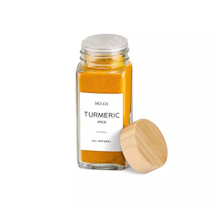 Ensemble d'organisateurs d'épices minimalistes pour <span class=keywords><strong>cuisine</strong></span>, 24 pièces, bocaux à épices carrés <span class=keywords><strong>en</strong></span> verre transparent 120 ml, couvercles <span class=keywords><strong>en</strong></span> bambou, étiquettes pré-imprimées, carton, fraîcheur garantie - Product Image 2
