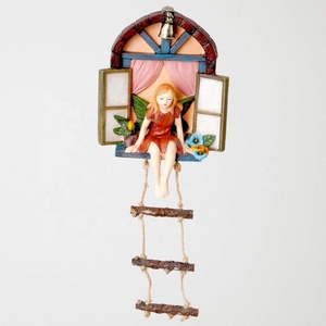 Cổ tích nhà thang treo cây điêu khắc và vườn nhựa trang trí cho nhà - Product Image 1