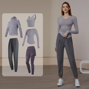 Haut de yoga à manches longues haut de gamme pour femmes printemps et automne costume de sport de plein air pour la course et le fitness - Product Image 2