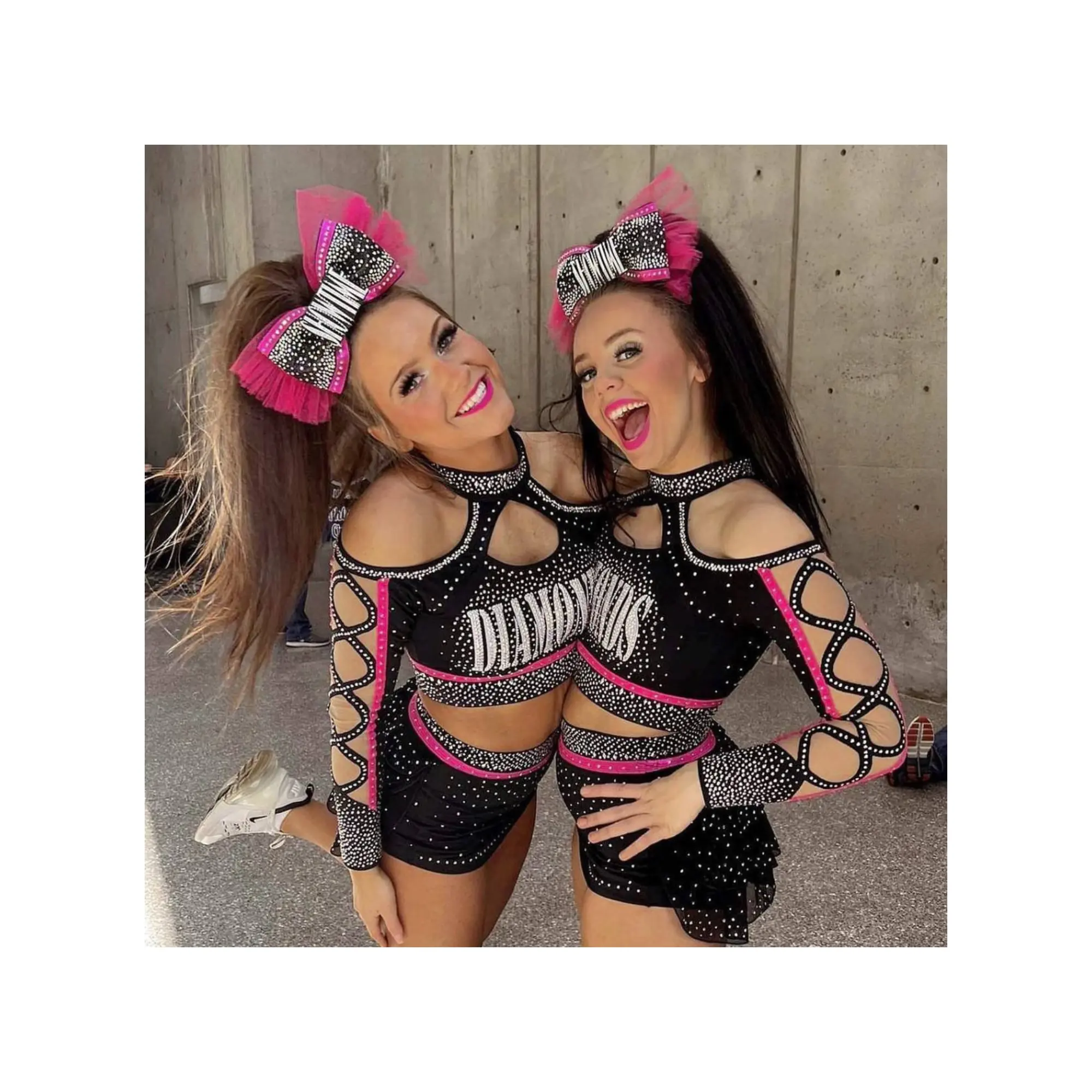 Icheerobics Design personalizzato sublimazione allegria pratica abbigliamento per bambini ragazze arancione uniforme da Cheerleading