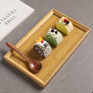 Japanese-style bamboo <b>tray</b>, hotel/business dining plate, right-angled <b>tray</b>, <b>tea</b> <b>tray</b>, household bamboo plate, restaurant fruit - Product Image 2