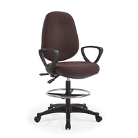 Chaise de bureau ergonomique pivotante double fonction pour chambre à coucher, avec dossier inclinable confortable en tissu, design moderne pour le personnel et l'étude