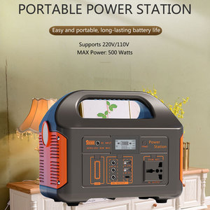 สถานีพลังงานแสงอาทิตย์แบบพกพา 500W พร้อมตัวควบคุม MPPT สำหรับให้แสงสว่างภายในบ้านและการตั้งแคมป์ มาพร้อมแบตเตอรี่สำรองภายนอก แผงโซลาร์เซลล์ และระบบสำรองไฟ (UPS) - Product Image 4