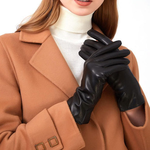 Guantes de Piel de Oveja Ecológicos para Mujer, de Dedo Completo, Negros, para Fiesta, a Precio Competitivo, los Más Vendidos, Novedad - Product Image 6