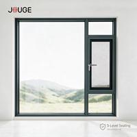 Fenêtre à battant moderne JOUGE en aluminium à ouverture extérieure avec moustiquaire CG110, profilé 1,8 mm, cadre 110 mm pour chantier de projet de villa