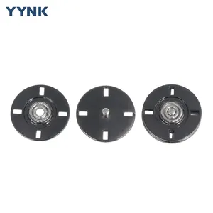 15mm 17mm 19mm 21mm 23mm 25mm Metal Zinc Alloy Press Button Rodada Costura Invisible Snap Button
