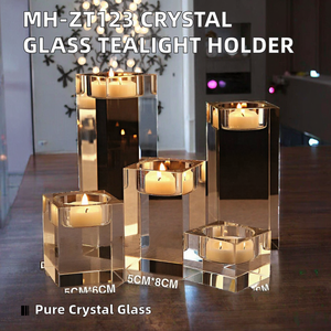 Tempat Lilin Kristal Bentuk Kubus Jembatan Kecil, Tempat Lilin Kristal Kustom untuk Dekorasi Rumah, Hadiah Paskah - Product Image 4