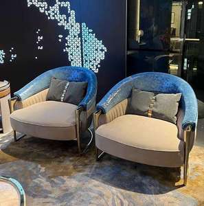 Sofá de cuero de lujo de diseño italiano MR, sofá de lingote atmosférico de gama alta, juego de combinación 123 para el hogar, uso de Villa familiar grande - Product Image 4