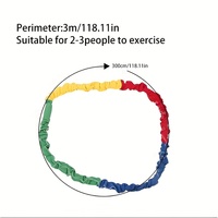 Corde de résistance en latex colorée pour exercices multidirectionnels de tirage à la corde, idéale pour les activités de team building en extérieur, les jeux de fête et les festivals