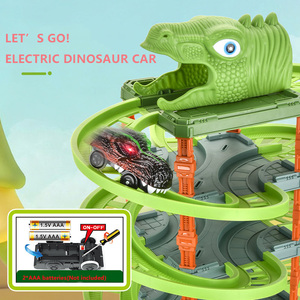 HT P301 Ensemble de jeu de <span class=keywords><strong>garage</strong></span> de stationnement électrique avec piste spirale dinosaure 9 étages, assemblage de voitures, train miniature télécommandé, <span class=keywords><strong>jouet</strong></span> pour enfants - Product Image 6