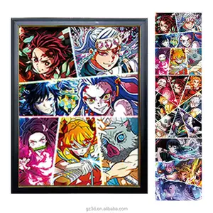 Poster Anime lentikuler Flip 3d 30*40cm kustom Poster kartun gambar 3D