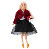 4-teiliges Set Halloween Weihnachten Neujahr Winter 30cm Stoff Mode-Kleidung Großer Rock Set für Puppen