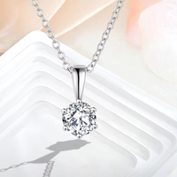 Collier pendentif en moissanite, collier tennis en moissanite, collier géorgien en moissanite