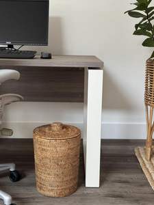 Panier rond en rotin, panier de rangement naturel tissé à la main, organisateur multi-usages pour la maison, la cuisine, la salle de bain, le comptoir, le salon - Product Image 6