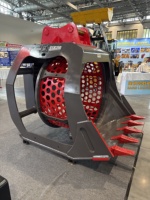 Godet rotatif de criblage hydraulique pour excavatrice 15-18 tonnes, tamis rotatif haute performance pour la construction