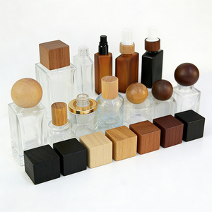 Flacon de parfum en verre transparent en gros, avec bouchon en bois naturel, personnalisable (couleur et logo), conteneur de parfum - Product Image 2