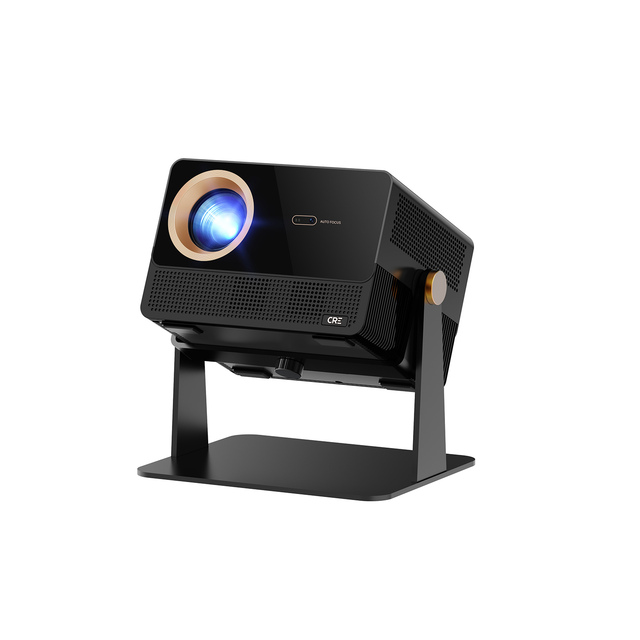 CRE Aluminum Alloy Mechanical Control Projector Bracket 360 Degree Rotating Mount Home Theater Projectors Stand Desk