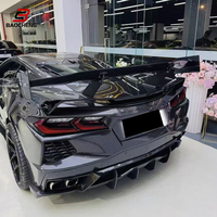 Lèvre arrière en fibre de carbone style Z51 pour Chevrolet Corvette C8 2020-2021, diffuseur de pare-chocs arrière, spoiler, kit carrosserie