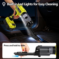 Aspirateur sans fil pour batterie Ryobi 18V, aspirateur électrique portatif avec une puissance d'aspiration de 105AW pour tapis, voiture, maison