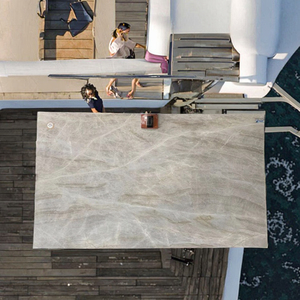 แผ่นหินอ่อนทุนดราสีเทาแบบปรับแต่งได้หรูหราทันสมัยขัดเงาธรรมชาติสำหรับเคาน์เตอร์ครัวที่สวยงามคุณสมบัติกันน้ำ - Product Image 3