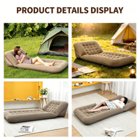 Tragbare Leichte Moderne Aufblasbare Campingmatratze Dreieckige Rückenlehne Faltbares Luftbett Sofa Wasserdichter Komfortabler Liegestuhl