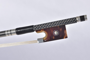 Archet de violon 4/4 en fibre de carbone tressée argentée bien équilibrée, avec crin de cheval de <span class=keywords><strong>Mongolie</strong></span>, haute qualité - Product Image 4