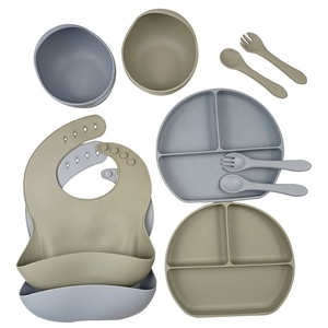 RTS-Juego <span class=keywords><strong>de</strong></span> alimentación <span class=keywords><strong>de</strong></span> silicona para bebé, vajilla infantil, plato <span class=keywords><strong>de</strong></span> succión con tapa <span class=keywords><strong>y</strong></span> cuchara, juego <span class=keywords><strong>de</strong></span> comedor para niños - Product Image 2