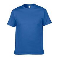 T-shirt en coton tricoté 100 % uni à manches courtes, écologique, respirant, 180 g, design décontracté, pour uniformes de classe et équipes masculines