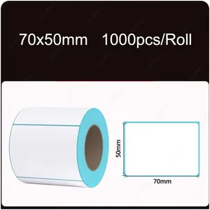 Tùy Chỉnh Trực Tiếp Nhiệt 70X50Mm Mã Vạch Nhãn Cuộn Tự Dính Siêu Thị Quy Mô & Vận Chuyển Nhãn Dầu Không Thấm Nước Bằng Chứng - Product Image 2
