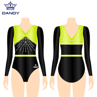 Justaucorps de gymnastique Mystique pour compétition, sans manches, justaucorps de gymnastique pour enfants, justaucorps de gymnastique avec strass AB