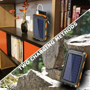 2024 Unique Design Solar Battery ROHS Power Bank Supplies20000mah Waterproof Outdoor Portable Solar Charger Power Bank