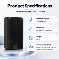 Mini Rastreador GPS Inalámbrico Portátil 4G LTE WiFi GPRS GSM, Resistente al Agua, con Fijación Magnética, para Vehículos, Visualización por Aplicación de PC y Android, 1 Año