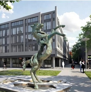 Escultura de <span class=keywords><strong>Caballo</strong></span> de Bronce Antiguo/<span class=keywords><strong>Dorado</strong></span>/Envejecido, Forma Personalizable, JIANGXIN QTDS-001 - Product Image 3