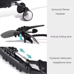 Smart Cycling Sunglasses <b>Wireless</b> Earphones Polarized Lens Sun Glasses for Outdoor Sports Gold <b>PC</b> Headphone Mic Included - Product Image 6