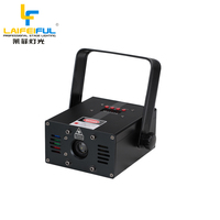 RGB lampu sorot satu sinar 2W DMX512, kendali dalam ruangan bar Malam pemancar Laser hijau merah biru sumber cahaya LED