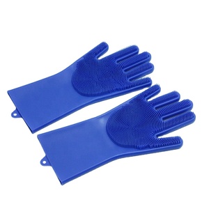 Gants de lavage durables personnalisés, gants de vaisselle multifonctionnels en silicone, gants de lavage en silicone de taille moyenne, vente en gros de 10 ensembles - Product Image 1