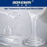 Caoutchouc de silicone liquide fumé transparent haute résistance FDA LFGB pour moulage par injection, ustensiles de cuisine, produits pour bébés, masques transparents
