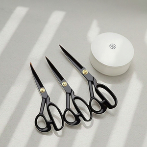 Ciseaux de tailleur en acier inoxydable de 8 et 12 pouces, à pointe, pour couper les tissus, avec poignée souple et lisse, pour la couture DIY et la confection de vêtements - Product Image 6